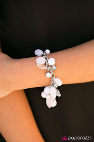 Coral Sea - White Bracelet-Paparazzi Accessories-ShelleysPaparazzi.com
