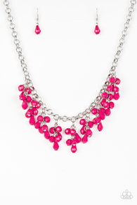 Modern Macarena Pink Necklace-ShelleysBling.com-ShelleysPaparazzi.com