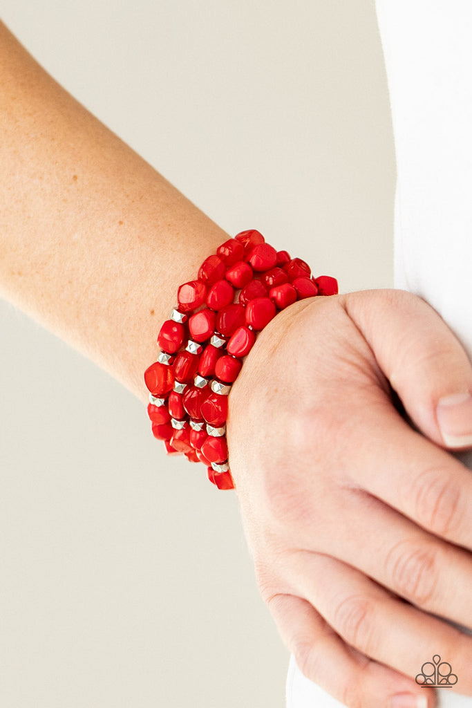 Nice GLOWING! - Red Bracelet, Paparazzi Accessories