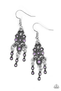 Spring Bling Purple Earrings-ShelleysBling.com-ShelleysPaparazzi.com