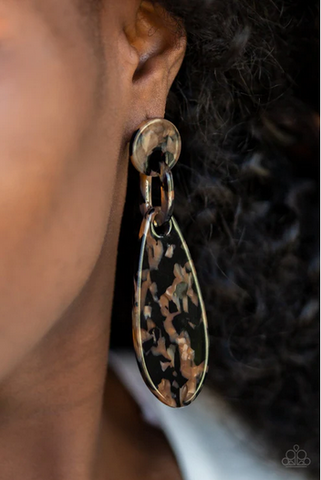 A Haute Commodity Black Post Earrings
