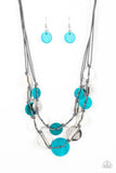 Barefoot Beaches - Blue Necklace and Shore Up Bracelet Set