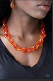 Ice Queen Orange Necklace