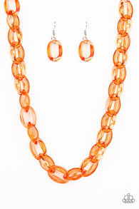 Ice Queen Orange Necklace