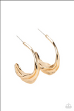 Modern Meltdown Gold Hoop Earrings