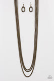 Street Sweep Brass Necklace