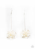 Swing Big White Earrings