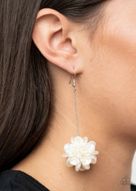 Swing Big White Earrings