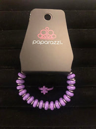 Two Piece Starlet Shimmer Set Purple bracelet and purple puzzle piece ring