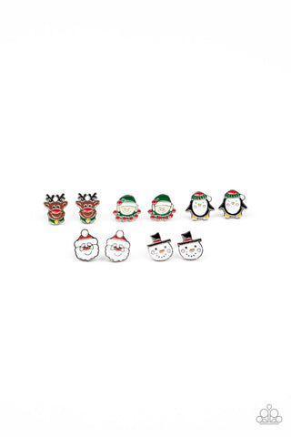 5 Piece Kid's Christmas Post Earring Sets Starlet Shimmer