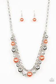 5th Avenue Romance Orange Necklace