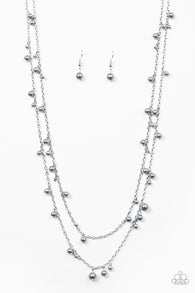 A Good Glam is Hard To Find - Silver Necklace-ShelleysBling.com-ShelleysPaparazzi.com