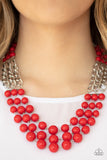 A La Vogue Red Necklace