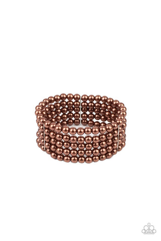 A Pearly Affair - Brown Bracelet