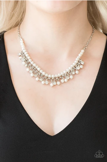 Light-Scattering Luminosity - White Necklace - Paparazzi Accessories –  Bedazzle Me Pretty Mobile Fashion Boutique