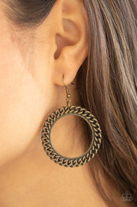 Above the Rims Brass Earrings