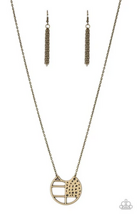 Abstract Aztec Brass Necklace