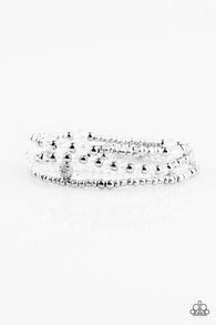 All Glam White Bracelet-ShelleysBling.com-ShelleysPaparazzi.com