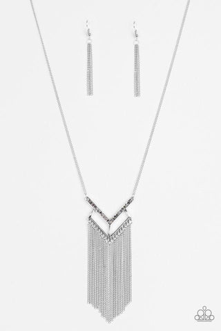 Alpha Glam Silver Necklace-ShelleysBling.com-ShelleysPaparazzi.com