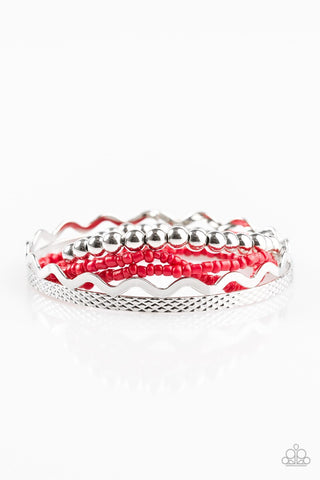 Amazon Style Red Bracelet-ShelleysBling.com-ShelleysPaparazzi.com