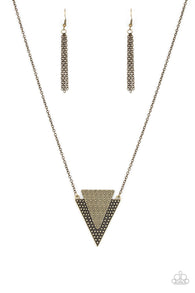 Ancient Arrow Brass Necklace