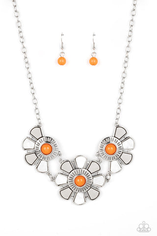 Aquatic Garden - Orange Necklace