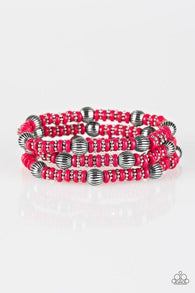 Barcelona Ball Pink Bracelet-ShelleysBling.com-ShelleysPaparazzi.com