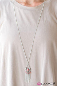 Be A Little Wild - Orange Necklace-Paparazzi Accessories-ShelleysPaparazzi.com
