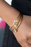 Be All You Can Bedazzle Gold Bracelets