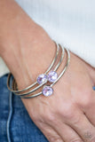 Be All You Can Bedazzle Purple Bracelet