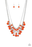 Beautifully Beaded Orange Necklace