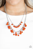 Beautifully Beaded Orange Necklace