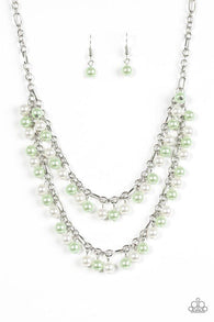 Beauty Shop Fashion Green Necklace-ShelleysBling.com-ShelleysPaparazzi.com