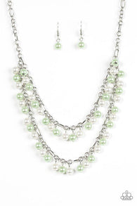 Beauty Shop Fashion White Necklace-ShelleysBling.com-ShelleysPaparazzi.com