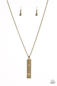 Big Shot Shimmer Brass Necklace-ShelleysBling.com-ShelleysPaparazzi.com