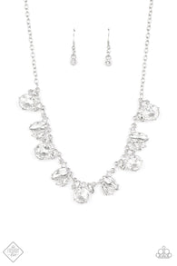 Bling to Attention White Necklace