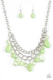 Brazilian Bay Green Necklace-ShelleysBling.com-ShelleysPaparazzi.com