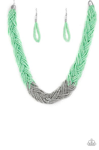 Brazilian Brilliance Green Necklace-ShelleysBling.com-ShelleysPaparazzi.com