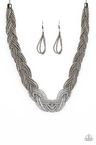 Brazilian Brilliance Silver Necklace-ShelleysBling.com-ShelleysPaparazzi.com