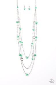 Brilliant Bliss Green Necklace-ShelleysBling.com-ShelleysPaparazzi.com