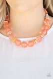 Bubbly Beauty Orange Necklace