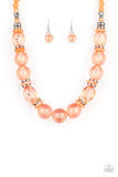 Bubbly Beauty Orange Necklace