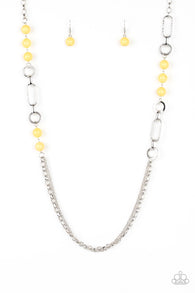 Cache Me Out Yellow Necklace