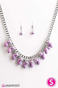 Can't Bead Tamed Purple Necklace-ShelleysBling.com-ShelleysPaparazzi.com