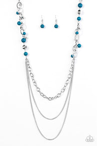 Carefree and Capricious Blue Necklace-ShelleysBling.com-ShelleysPaparazzi.com