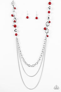 Carefree and Capricious Red Necklace-ShelleysBling.com-ShelleysPaparazzi.com