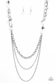 Carefree and Capricious White Necklace-ShelleysBling.com-ShelleysPaparazzi.com