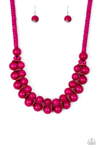 Caribbean Cover Girl Pink Necklace-ShelleysBling.com-ShelleysPaparazzi.com