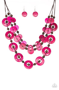 Catalina Coastin Pink Necklace-ShelleysBling.com-ShelleysPaparazzi.com