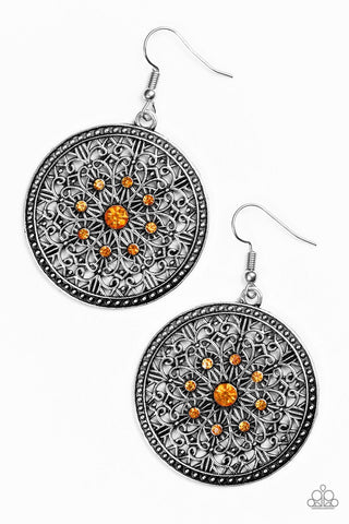 Catch a Chill Orange Earrings-ShelleysBling.com-ShelleysPaparazzi.com